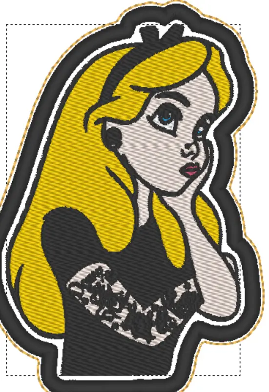 Patch Alice rebelle (Moyen (4'' x 4''))