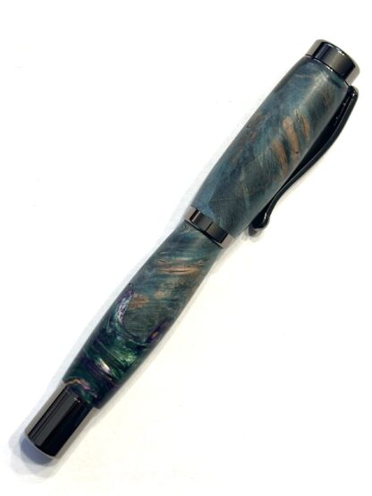 Plume bois et acrylique bleue – Image 3