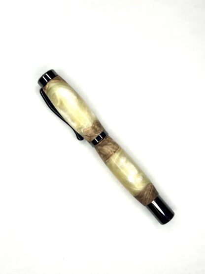Plume en bois et acrylique blanc – Image 2