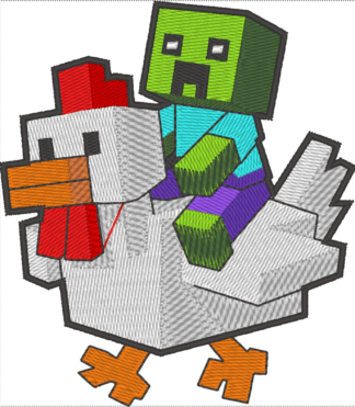 patch thermocollante Minecraft brodé